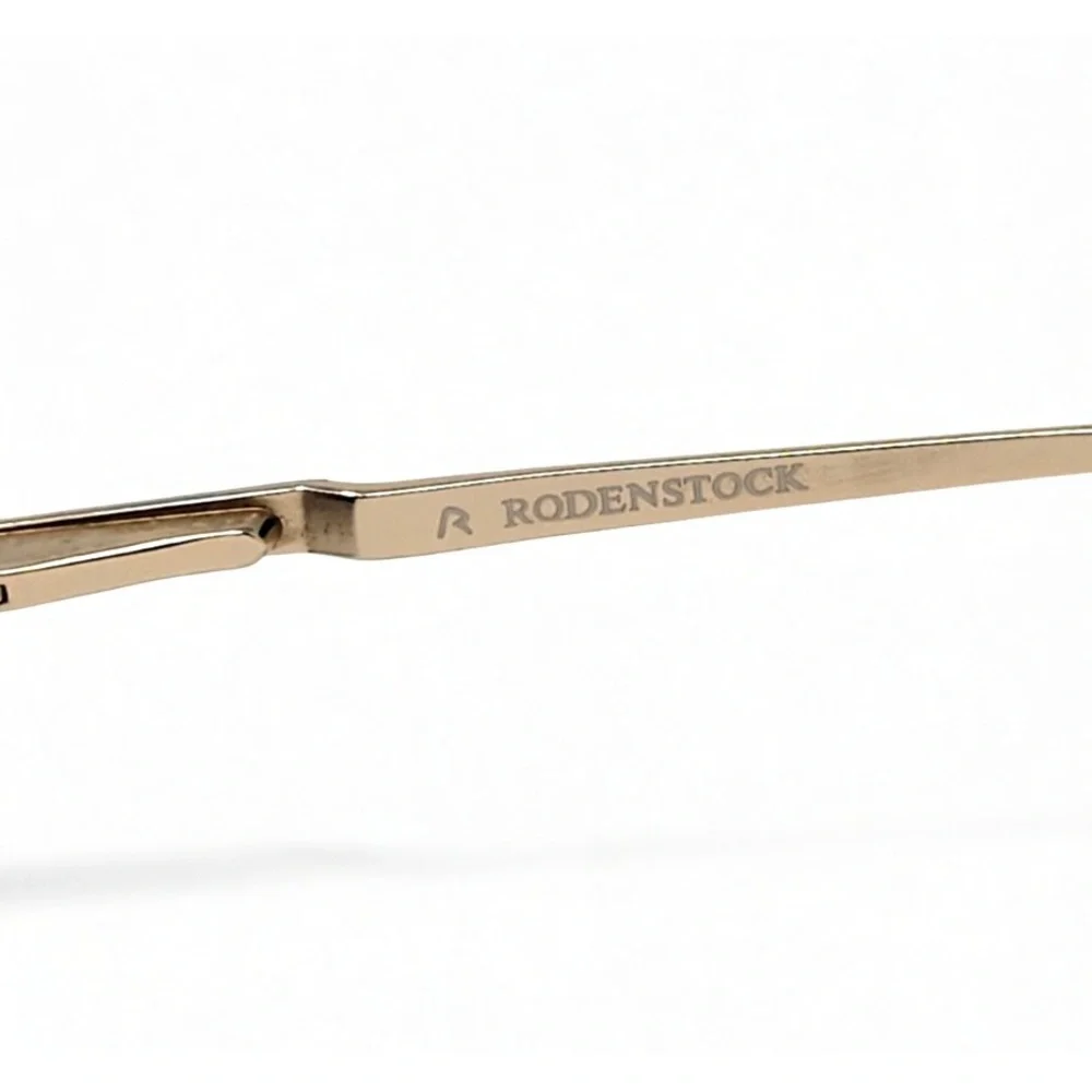 Rodenstock Eyewear 52-17-135 Metal Rectangular Minimalist Academic Retro Frames